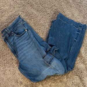 American Eagle High Rise Cargo wide Leg Women's Jeans